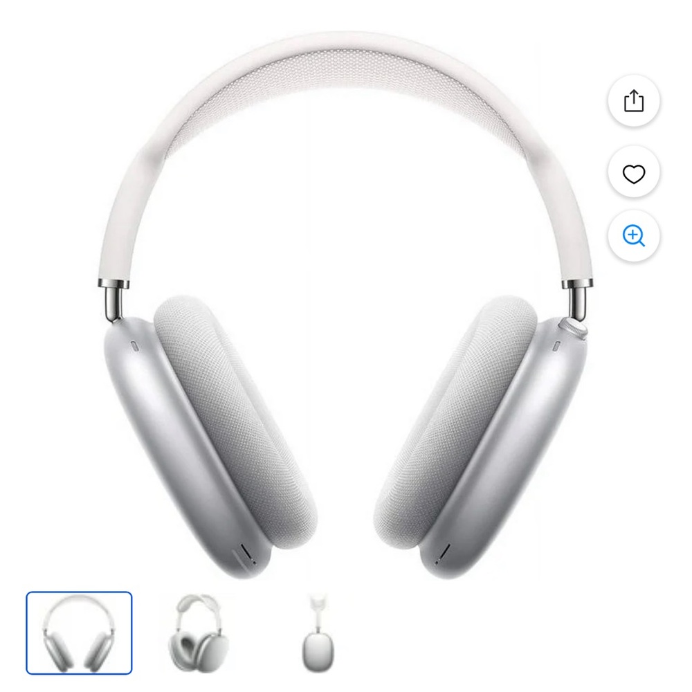 Apple Over-Ear Headphones - Silver and White